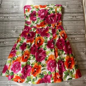 Floral Strapless Dress